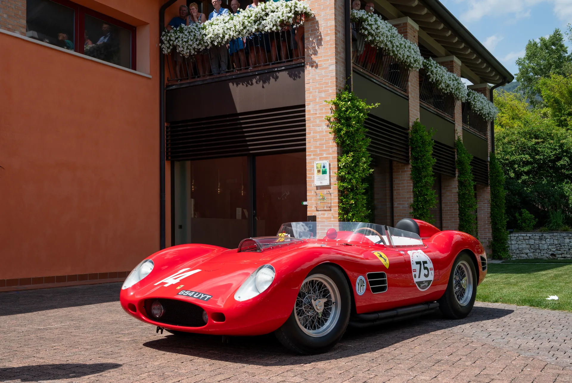 Vintage Ferrari for scenic drive among the UNESCO hills
