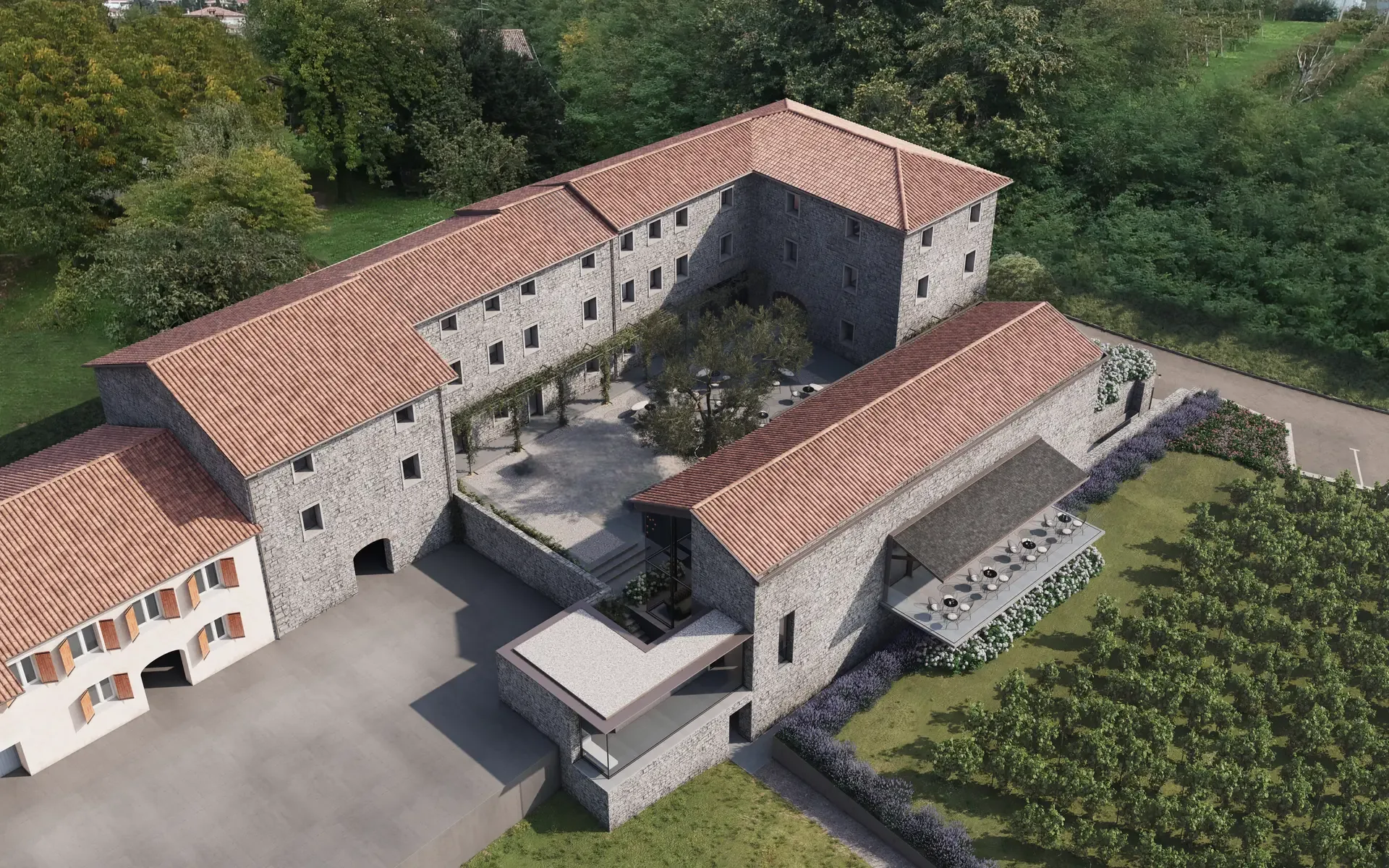 Vista aerea del borgo
