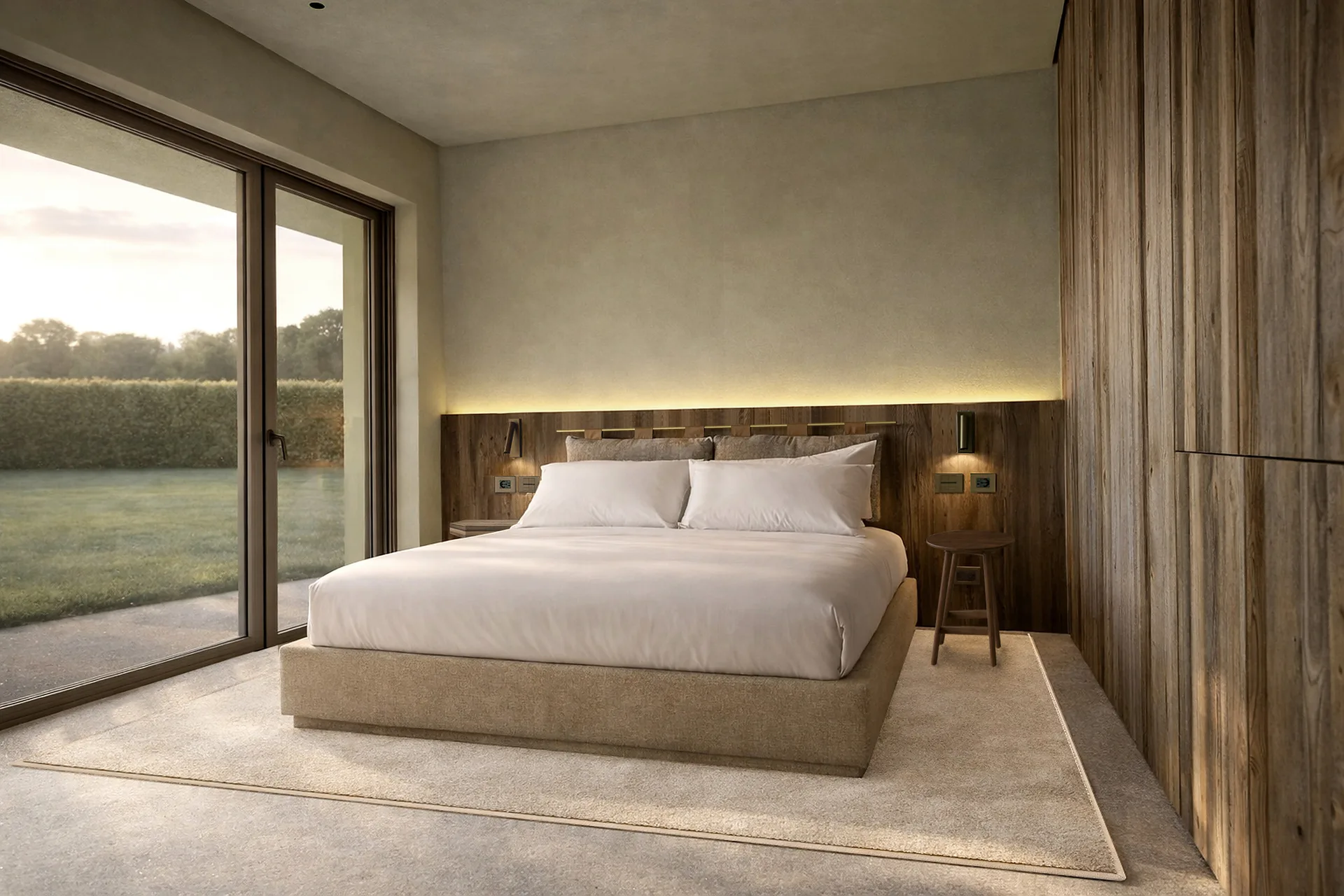 Room with panoramic view of the hills